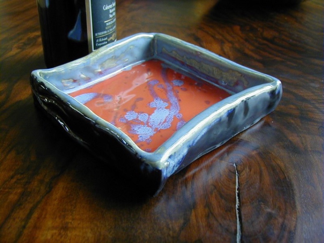 Red Blue Square Tray