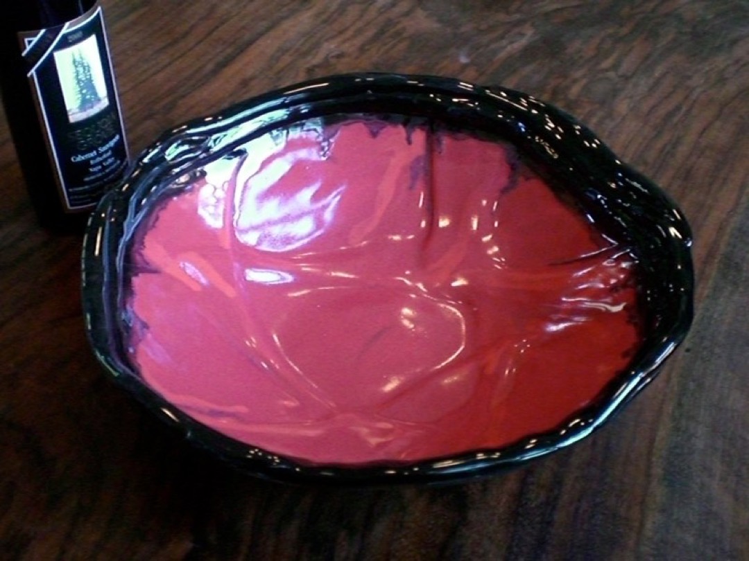 Red and Black Large Bowl